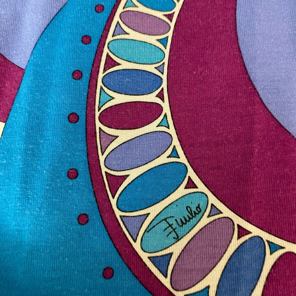 Emilio Pucci Pattern Sleeveless V Neck Top - Picture 4 of 7